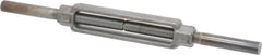 Made in USA - 5,200 Lb Load Limit, 3/4" Thread Diam, 6" Take Up, Steel Stub & Stub Turnbuckle - 8-1/4" Body Length, 1-1/16" Neck Length, 16" Closed Length - Benchmark Tooling