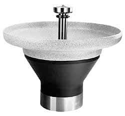 Bradley - Circular, Infrared Sensor, Internal Drain, 54" Diam, 8 Person Capacity, Terreon, Wash Fountain - 4.5 GPM, 8-1/2" Bowl Depth, 34" High - Benchmark Tooling