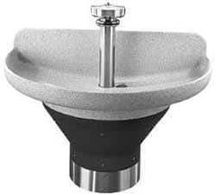 Bradley - Semi-Circular, Infrared Sensor, Internal Drain, 54" Diam, 4 Person Capacity, Terreon, Wash Fountain - 2.5 GPM, 8-1/2" Bowl Depth, 34" High - Benchmark Tooling