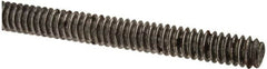 Value Collection - #10-24 UNC (Coarse), 3' Long, Low Carbon Steel Threaded Rod - Oil Finish Finish, Right Hand Thread - Benchmark Tooling