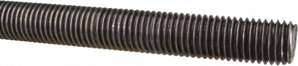 Made in USA - 3/4-10 UNC (Coarse), 3' Long, Low Carbon Steel Threaded Rod - Oil Finish Finish, Right Hand Thread - Benchmark Tooling