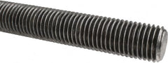 Made in USA - 1-8 UNC (Coarse), 3' Long, Low Carbon Steel Threaded Rod - Oil Finish Finish, Right Hand Thread - Benchmark Tooling