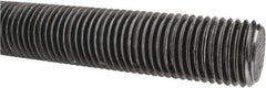 Made in USA - 1-1/4-7 UNC (Coarse), 3' Long, Low Carbon Steel Threaded Rod - Oil Finish Finish, Right Hand Thread - Benchmark Tooling