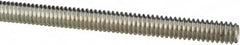 Made in USA - 1/4-20 UNC (Coarse), 3' Long, Low Carbon Steel Threaded Rod - Zinc-Plated Finish, Right Hand Thread - Benchmark Tooling