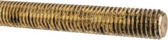 Made in USA - 5/8-11 UNC (Coarse), 3' Long, Brass Threaded Rod - Right Hand Thread - Benchmark Tooling