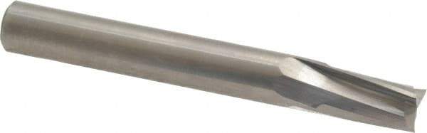 Onsrud - 3/8" Cutting Diam x 5/8" Length of Cut, 3 Flute, Upcut Spiral Router Bit - Uncoated, Right Hand Cut, Solid Carbide, 3" OAL x 3/8" Shank Diam, Three Edge, 10° Helix Angle - Benchmark Tooling