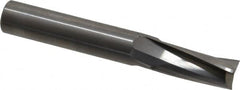 Onsrud - 1/2" Cutting Diam x 1-1/8" Length of Cut, 3 Flute, Upcut Spiral Router Bit - Uncoated, Right Hand Cut, Solid Carbide, 3-1/2" OAL x 1/2" Shank Diam, Three Edge, 10° Helix Angle - Benchmark Tooling