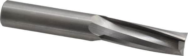 Onsrud - 3/4" Cutting Diam x 2-1/8" Length of Cut, 3 Flute, Upcut Spiral Router Bit - Uncoated, Right Hand Cut, Solid Carbide, 5" OAL x 3/4" Shank Diam, Three Edge, 10° Helix Angle - Benchmark Tooling