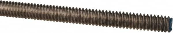 Made in USA - 1/4-20 UNC (Coarse), 3' Long, Stainless Steel Threaded Rod - Right Hand Thread - Benchmark Tooling