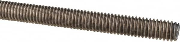 Made in USA - 3/8-16 UNC (Coarse), 3' Long, Stainless Steel Threaded Rod - Right Hand Thread - Benchmark Tooling