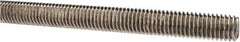 Made in USA - 1/2-13 UNC (Coarse), 3' Long, Stainless Steel Threaded Rod - Right Hand Thread - Benchmark Tooling