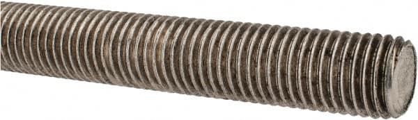 Made in USA - 7/8-9 UNC (Coarse), 3' Long, Stainless Steel Threaded Rod - Right Hand Thread - Benchmark Tooling