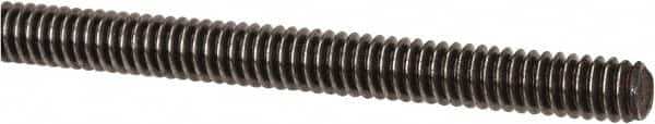 Value Collection - 1/4-20 UNC (Coarse), 3' Long, Alloy Steel Threaded Rod - Plain Finish, Right Hand Thread - Benchmark Tooling