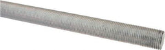 Made in USA - 5/8-18 UNF (Fine), 3' Long, Low Carbon Steel Threaded Rod - Zinc-Plated Finish, Right Hand Thread - Benchmark Tooling