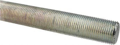 Made in USA - 1-12 UNF (Fine), 3' Long, Low Carbon Steel Threaded Rod - Zinc-Plated Finish, Right Hand Thread - Benchmark Tooling