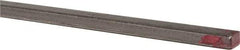 Made in USA - 36" Long x 1/8" High x 3/16" Wide, Mill Key Stock - W-1 (Water Hardening) Tool Steel - Benchmark Tooling