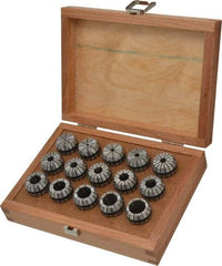 Parlec - 15 Piece, 1mm to 16mm Capacity, ER Collet Set - Increments of 1mm, Series ER25 - Exact Industrial Supply
