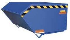 Vestil - 2,000 Lb Load Capacity, 0.25 Cu Yd, Steel Self-Dumping Hopper - 24-7/16" Wide x 45-15/16" Long x 18-1/4" High, Powder Coat Blue - Benchmark Tooling
