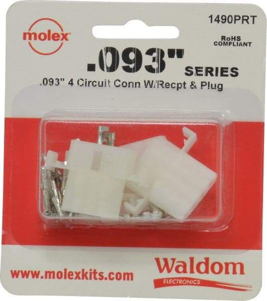 Molex - 4 Circuit, 4 AWG, 0.093 Inch Pin Diameter, Modular Receptacle Plug Connector Package - RoHS Compliant - Benchmark Tooling