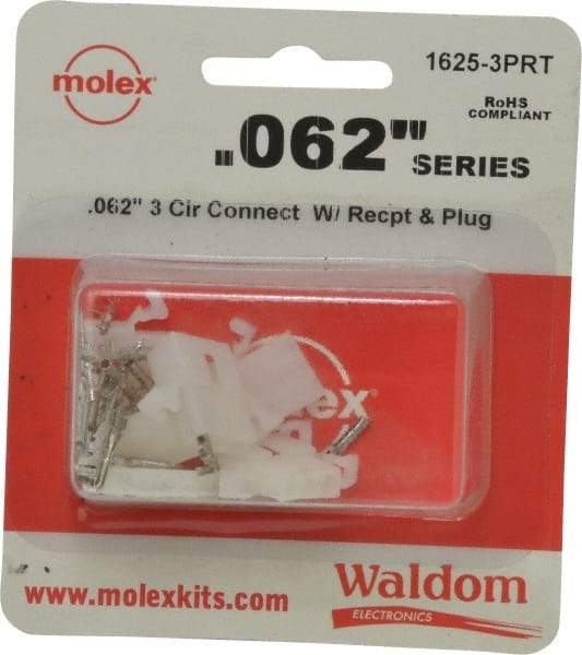 Molex - 3 Circuit, 3 AWG, 0.062 Inch Pin Diameter, Modular Receptacle Plug Connector Package - RoHS Compliant - Benchmark Tooling