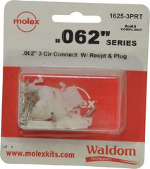 Molex - 3 Circuit, 3 AWG, 0.062 Inch Pin Diameter, Modular Receptacle Plug Connector Package - RoHS Compliant - Benchmark Tooling