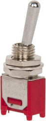 GC/Waldom - SPDT Sub Miniature On-On Toggle Switch - Solder Lug Terminal, Bat Handle Actuator, 125 VAC at 3 A & 250 VAC at 1.50 A - Benchmark Tooling