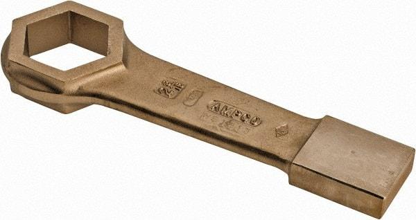 Ampco - 2-3/16" 6 Point Striking Box Wrench - Single End, 11-1/2" OAL, Aluminum Bronze - Benchmark Tooling