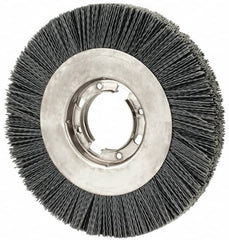 Osborn - 8" OD, 2" Arbor Hole, Crimped Nylon Wheel Brush - 7/8" Face Width, 1-1/2" Trim Length, 4,500 RPM - Benchmark Tooling