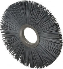 Osborn - 8" OD, 2" Arbor Hole, Crimped Nylon Wheel Brush - 1/2" Face Width, 2-5/8" Trim Length, 5,500 RPM - Benchmark Tooling