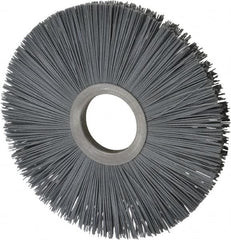 Osborn - 8" OD, 2" Arbor Hole, Crimped Nylon Wheel Brush - 1/2" Face Width, 2-5/8" Trim Length, 5,500 RPM - Benchmark Tooling