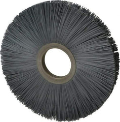 Osborn - 8" OD, 2" Arbor Hole, Crimped Nylon Wheel Brush - 1/2" Face Width, 2-5/8" Trim Length, 5,500 RPM - Benchmark Tooling