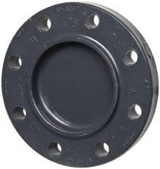 Value Collection - 4" Pipe, 9" OD, PVC Blind Pipe Flange - Schedule 80, Gray - Benchmark Tooling