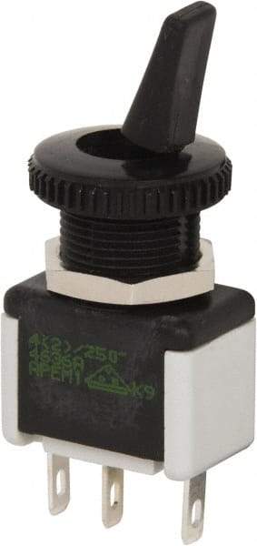 GC/Waldom - SPDT Miniature On-On Toggle Switch - Quick Connect Terminal & Solder Lug Terminal, Paddle Handle Actuator, 125 VAC at 6 A & 250 VAC at 3 A - Benchmark Tooling