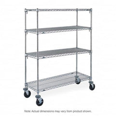 Metro - 600 Lb Capacity 4 Shelf Mobile Wire Shelving Unit - Add-On Unit - Benchmark Tooling