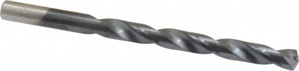 Chicago-Latrobe - 21/64" 135° Cobalt Jobber Drill - TiAlN Finish, Right Hand Cut, Spiral Flute, Straight Shank, 4-5/8" OAL, Split Point - Benchmark Tooling