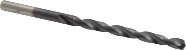 Chicago-Latrobe - #7 135° Cobalt Jobber Drill - TiAlN Finish, Right Hand Cut, Spiral Flute, Straight Shank, 3-5/8" OAL, Split Point - Benchmark Tooling