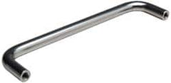 Amatom Electronic Hardware - 6-3/4" Long x 1-3/4" High, Round Handle - Nickel Plated, Brass, 6-7/16" Center to Center - Benchmark Tooling