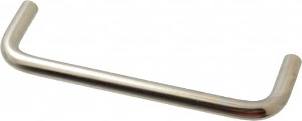 Amatom Electronic Hardware - 4-7/8" Long x 1-1/2" High, Round Handle - Nickel Plated, Brass, 4-9/16" Center to Center - Benchmark Tooling