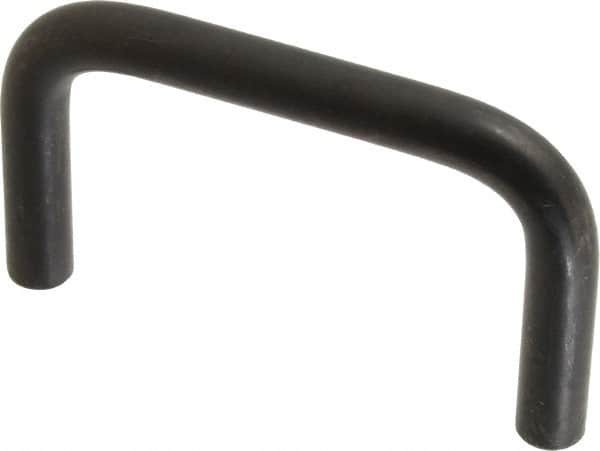 Amatom Electronic Hardware - 3-3/8" Long x 2" High, Round Handle - Black Oxide Finish, Stainless Steel, 3" Center to Center - Benchmark Tooling