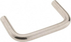 Amatom Electronic Hardware - 3-3/8" Long x 2" High, Round Handle - Clear Passivated, Stainless Steel, 3" Center to Center - Benchmark Tooling