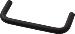 Amatom Electronic Hardware - 4-3/8" Long x 1-7/8" High, Round Handle - Black Anodized, Aluminum, 4" Center to Center - Benchmark Tooling