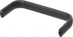 Amatom Electronic Hardware - 4-25/32" Long x 0.63" Wide x 2" High, Oval Handle - Black Anodized, Aluminum, 4-1/2" Center to Center - Benchmark Tooling