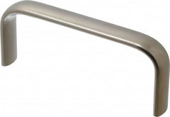 Amatom Electronic Hardware - 4-27/32" Long x 0.63" Wide x 2" High, Oval Handle - Clear Passivated, Stainless Steel, 4-9/16" Center to Center - Benchmark Tooling