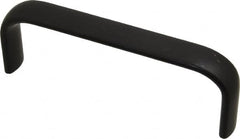 Amatom Electronic Hardware - 4-27/32" Long x 0.63" Wide x 1-3/4" High, Oval Handle - Black Anodized, Aluminum, 4-9/16" Center to Center - Benchmark Tooling