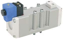 Parker - 4 Way, 2 Position, Aluminum Solenoid Valve - Normally Open Through Ports 1 & 2, Nitrile Seal - Benchmark Tooling
