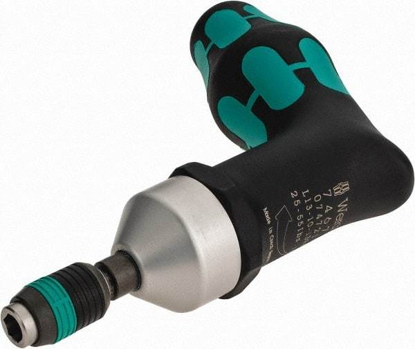 Wera - 1 Piece, 25 to 55 In/Lb, Preset Torque Limiting Screwdriver - 1/4" Drive - Benchmark Tooling