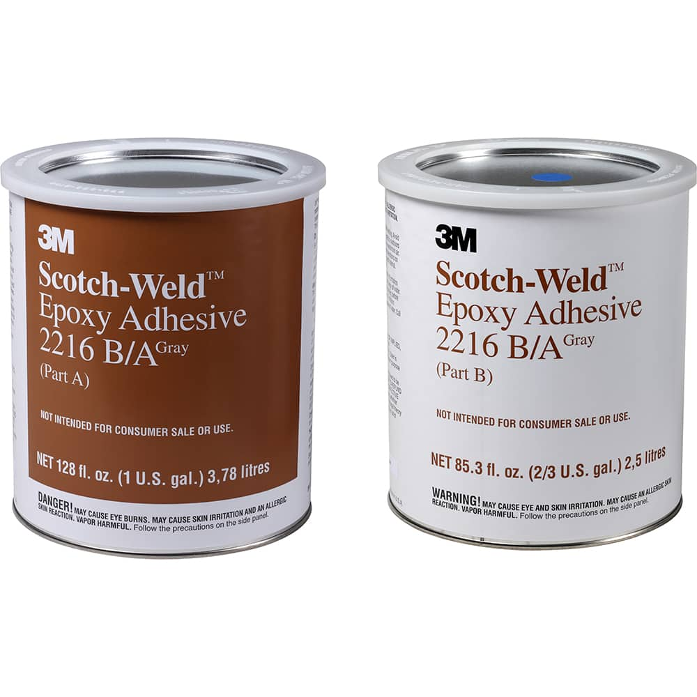 3M - Epoxy & Structural Adhesives; Container Size Range: 1 Gal. and Larger ; Container Size: 1.00 Gal. ; Container Type: Can ; Working Time (Minutes): 90 ; Color: Gray ; Shear Strength (psi): 3200.00 - Exact Industrial Supply