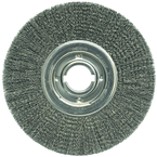 12" Diameter - 2" Arbor Hole - Crimped Steel Wire Straight Wheel - Benchmark Tooling