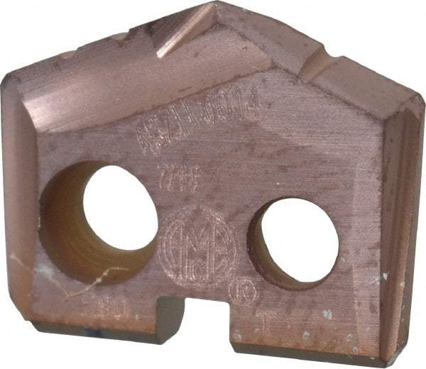 Allied Machine and Engineering - 7/16" Diam x 3/32" Thick, Seat Code Z, 132° Included Angle Spade Drill Insert - AM200 Coated, Cobalt, Grade Super Cobalt, Series GEN2 T-A - Benchmark Tooling