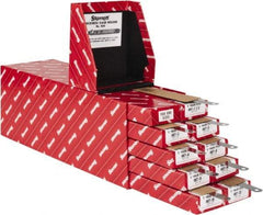 Starrett - 108 Piece, 0.0015 to 0.015" Thick, Parallel Feeler Gage Set - 12" Leaf Length, 1/2" Wide, Tempered Steel - Benchmark Tooling